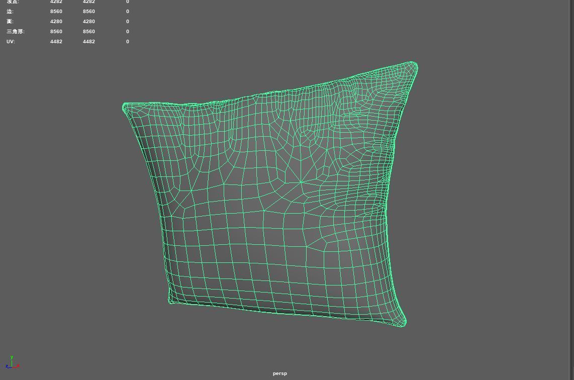 body pillow Low-poly 3D model_2