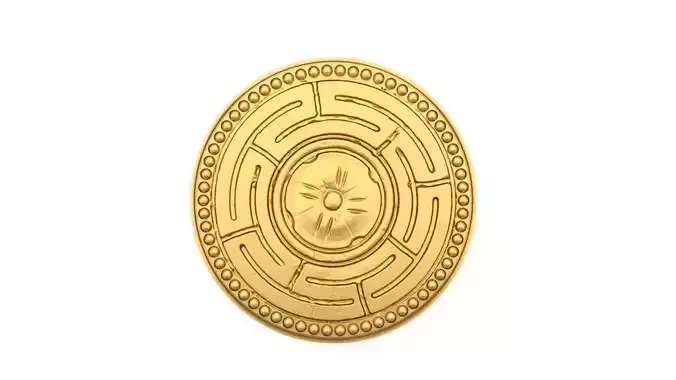 Classic round decor ornament carved 19 