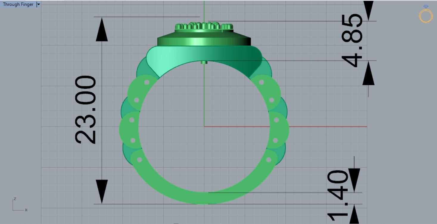 Luxury man stl Rolex design diamond ring model ror0047 3D print model_11