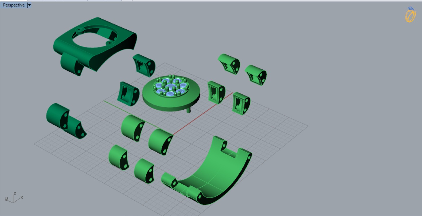Luxury man stl Rolex design diamond ring model ror0047 3D print model_7