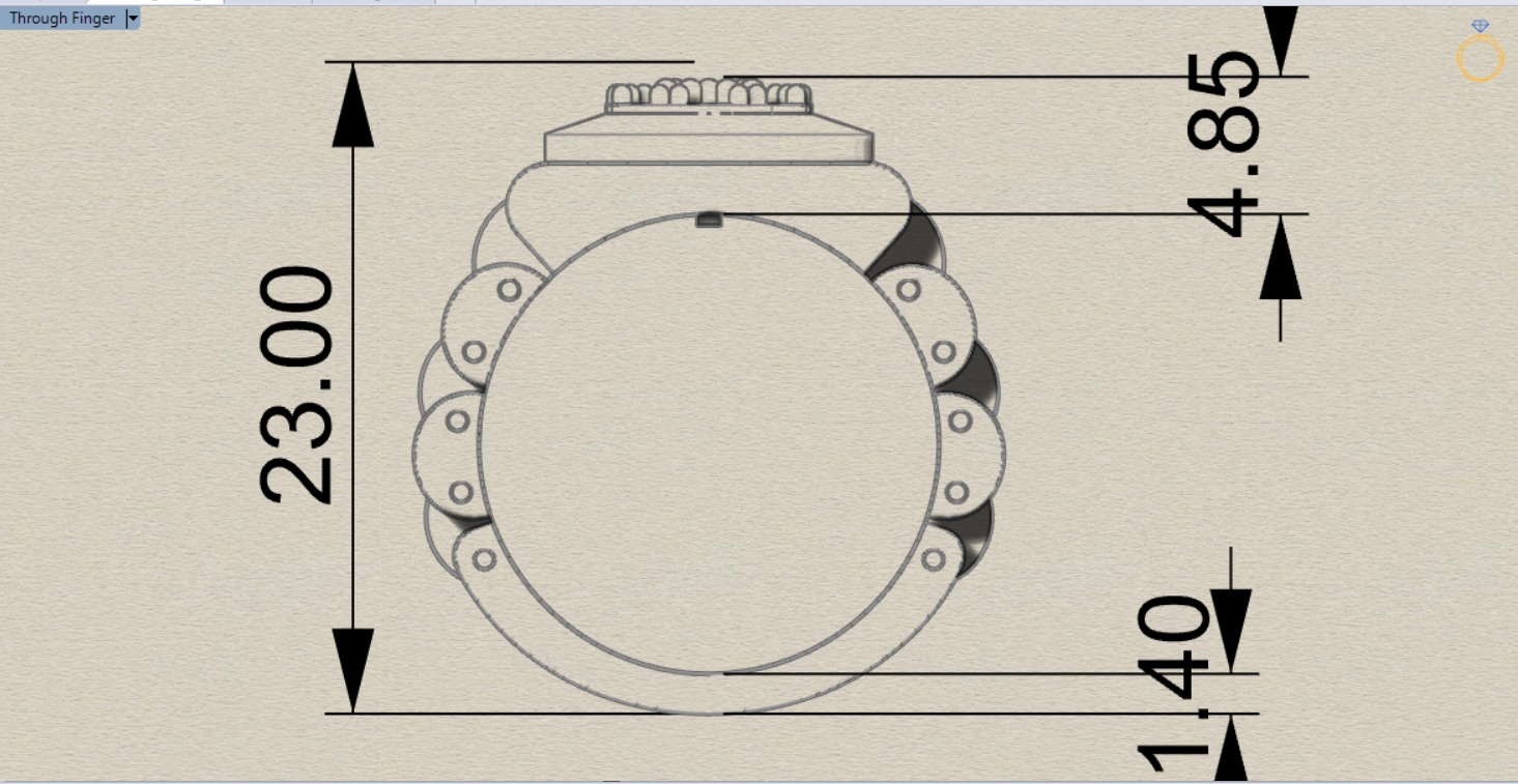 Luxury man stl Rolex design diamond ring model ror0047 3D print model_14