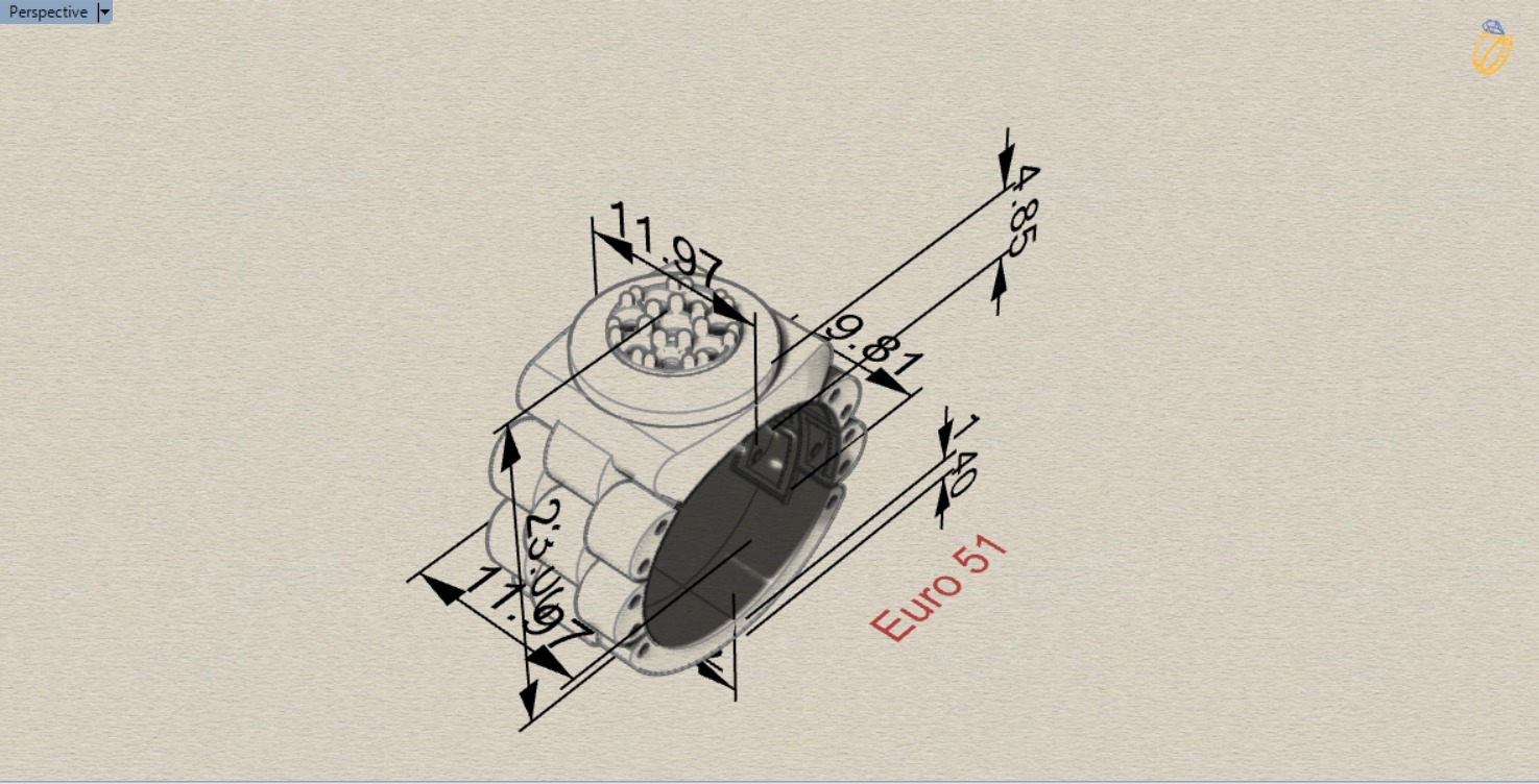 Luxury man stl Rolex design diamond ring model ror0047 3D print model_9
