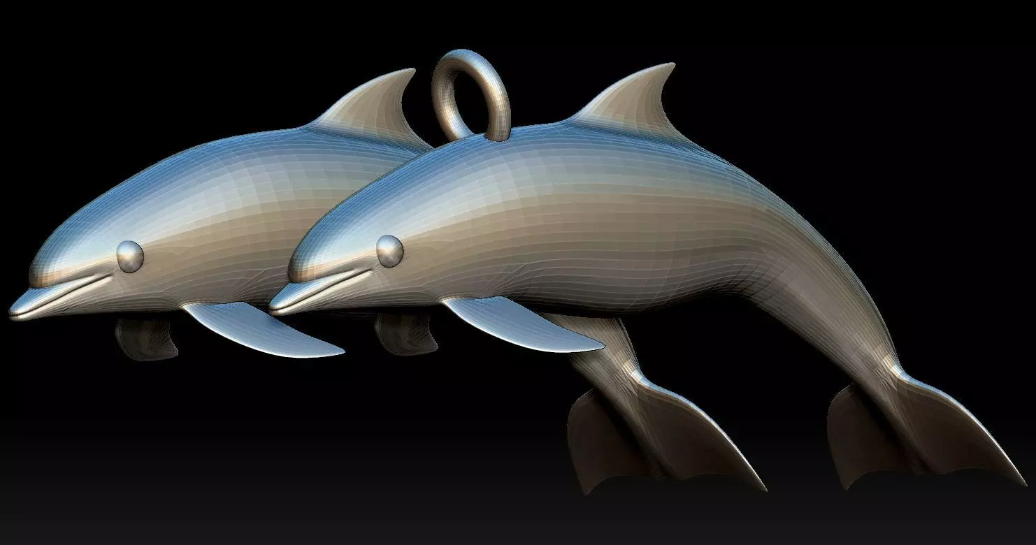 Dolphin keychain - Dolphin 3D print model Free 3D print model