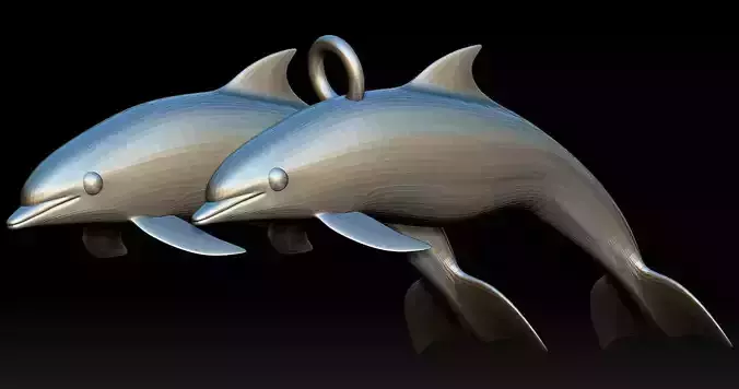 Dolphin keychain - Dolphin 3D print model