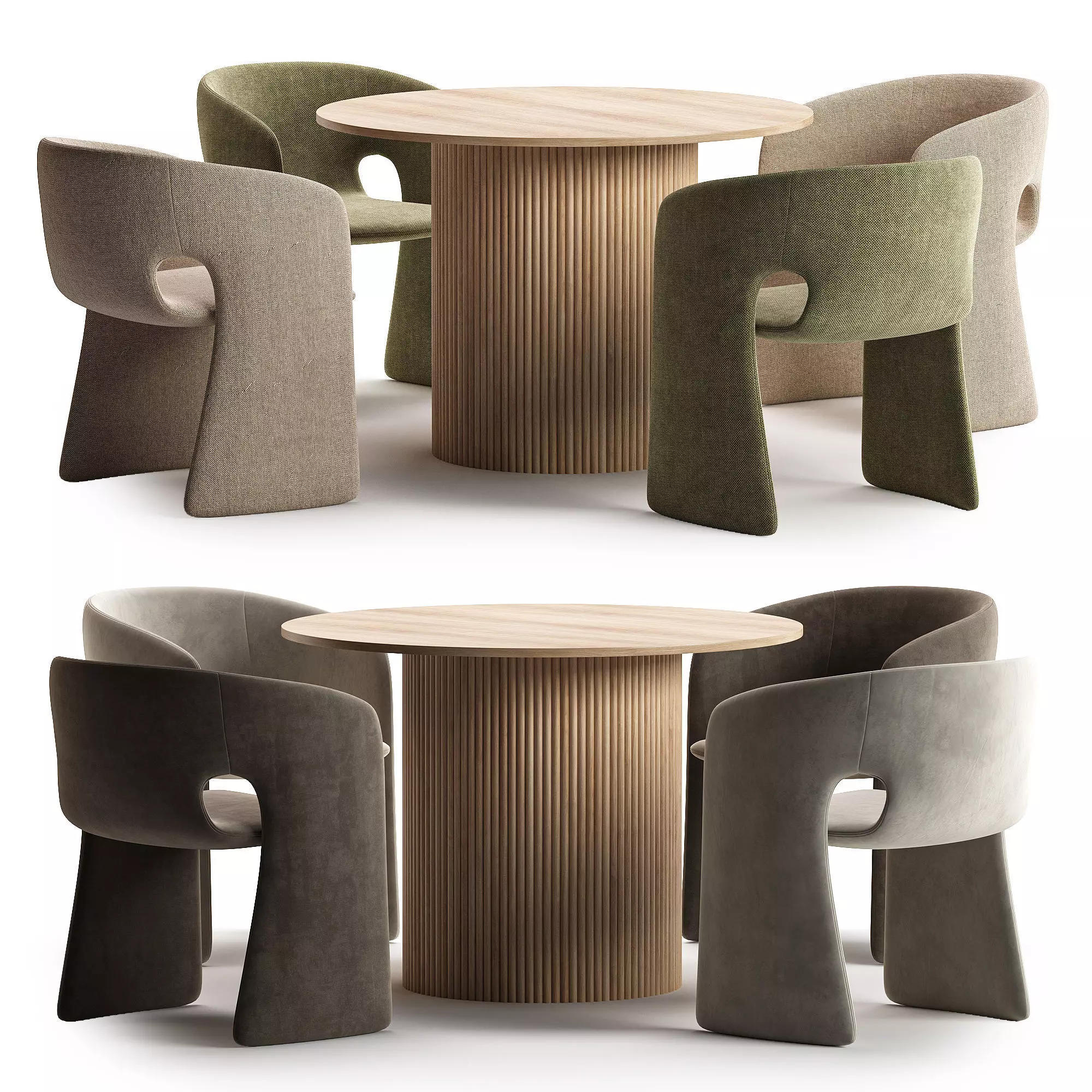 celeste armchair ellington table 3D model