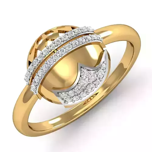 Women Diamond Ring 3dm STL  Render Details - P-1761