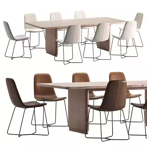 leather slope chair rina table