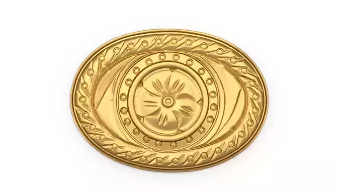 Classic oval decor ornament carved 20