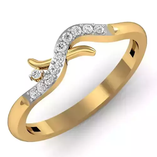 Women Diamond Ring 3dm STL  Render Details - P-1763