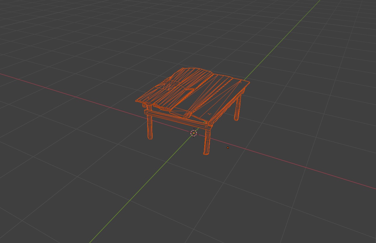 Old Wooden Table 3D model_9