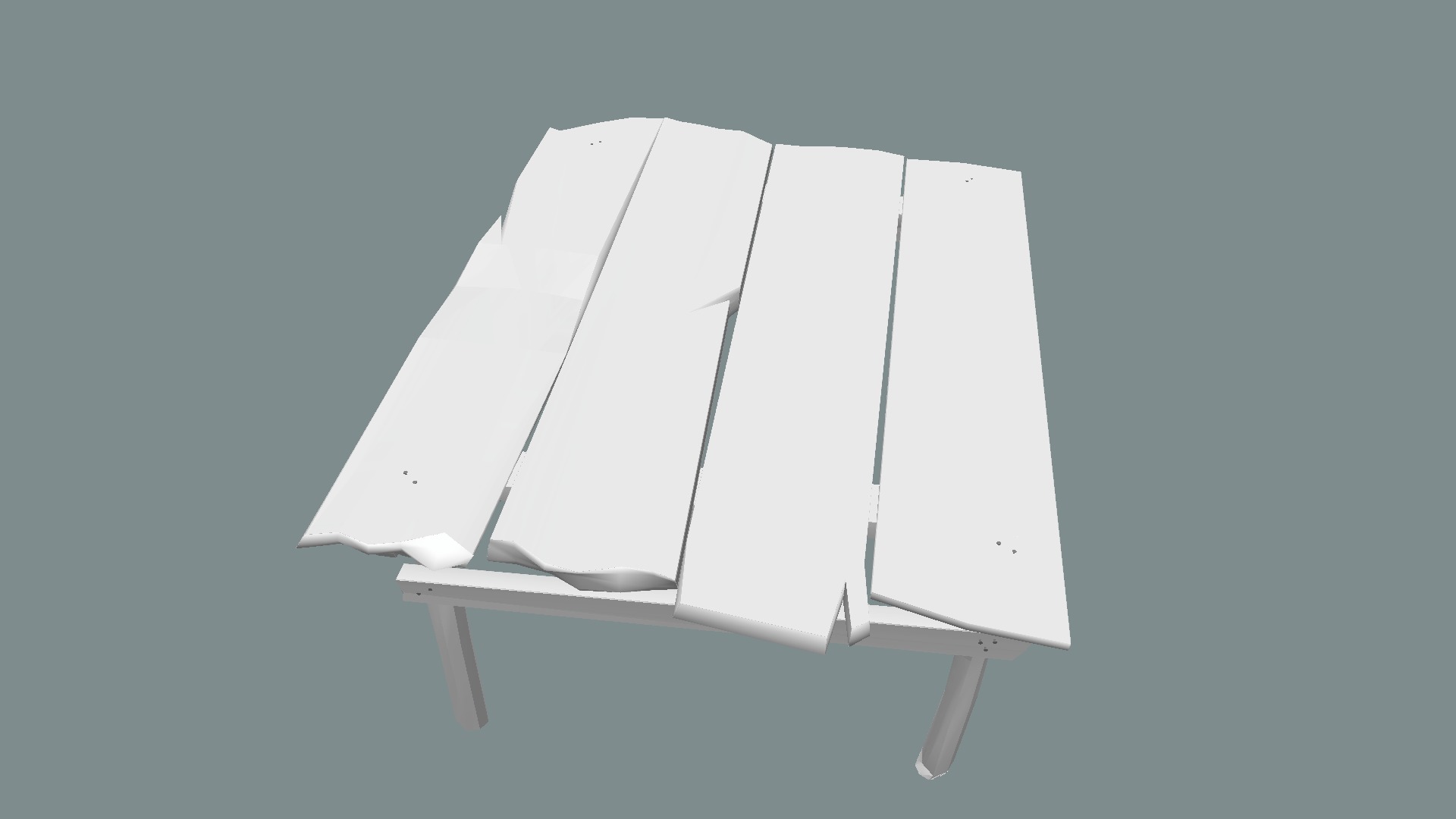 Old Wooden Table 3D model_7