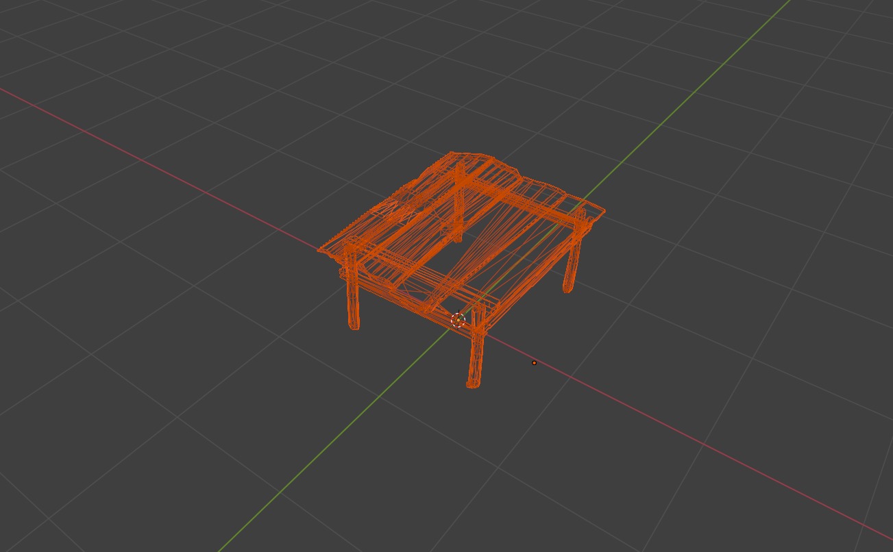 Old Wooden Table 3D model_8