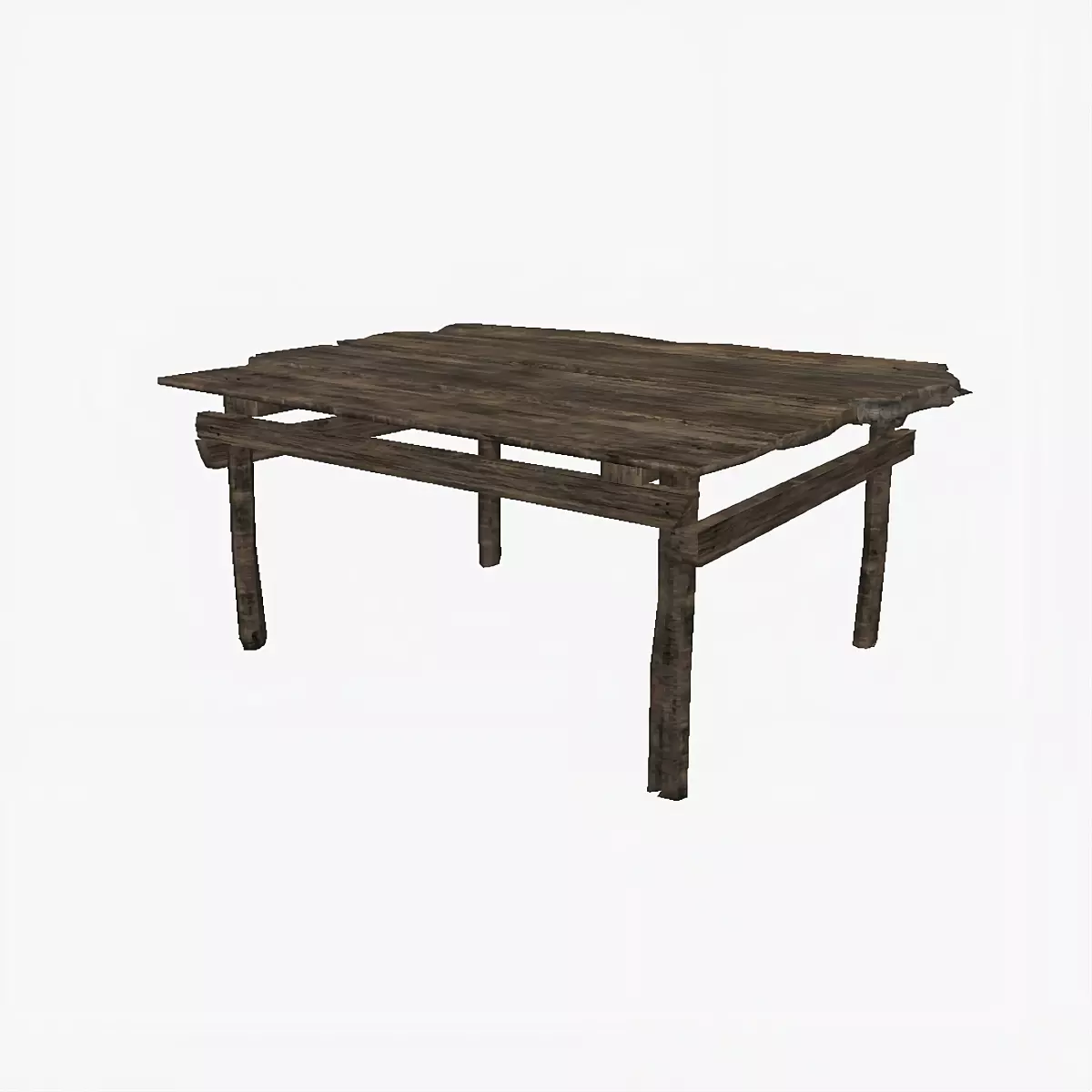 Old Wooden Table 3D model_0