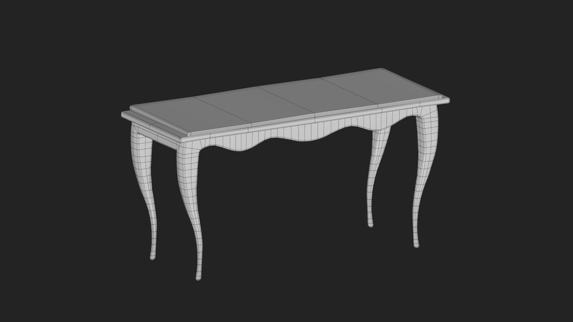 dining table Low-poly 3D model_1