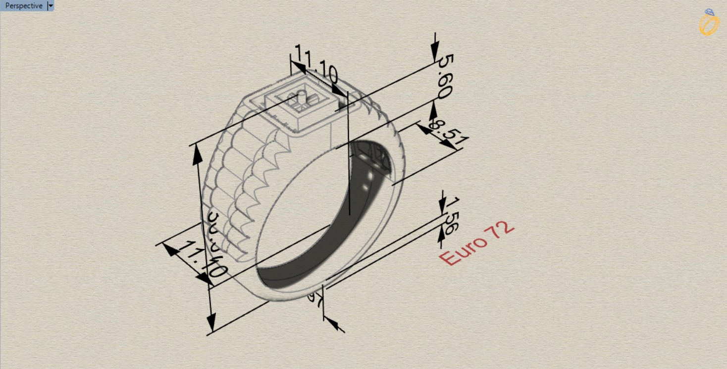 Luxury man Rolex design diamond ring model ror0048 3D print model_12