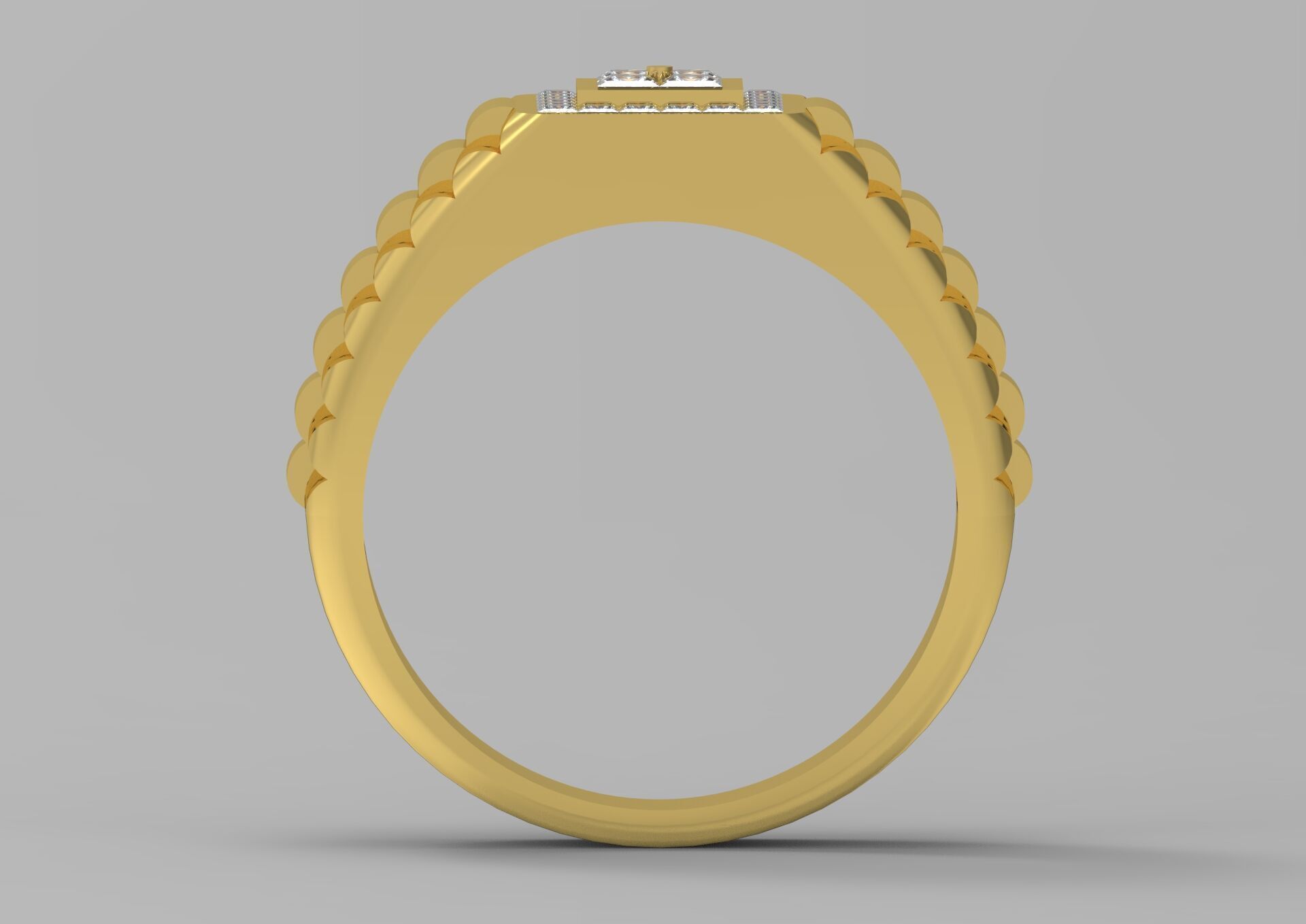 Luxury man Rolex design diamond ring model ror0048 3D print model_19