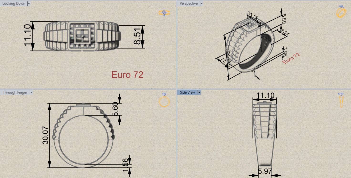 Luxury man Rolex design diamond ring model ror0048 3D print model_17
