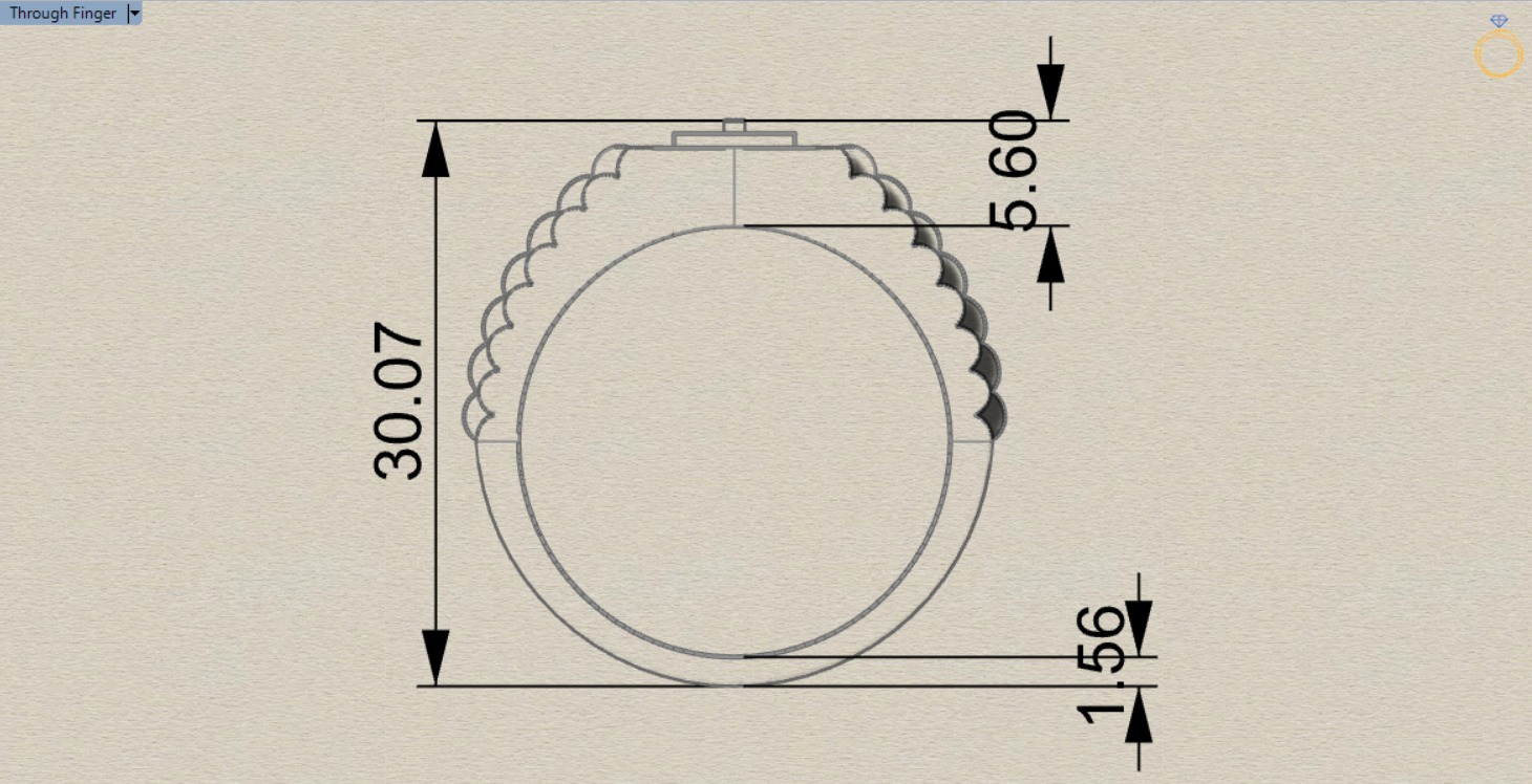 Luxury man Rolex design diamond ring model ror0048 3D print model_14