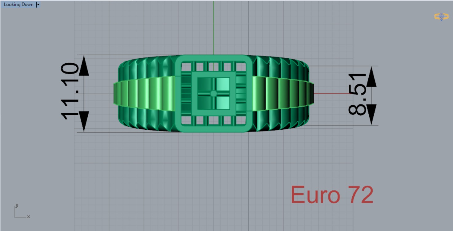 Luxury man Rolex design diamond ring model ror0048 3D print model_10