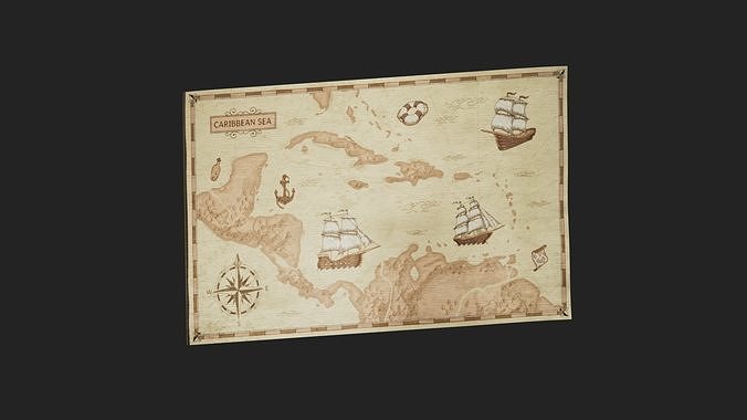 caribbean sea Low-poly 3D model