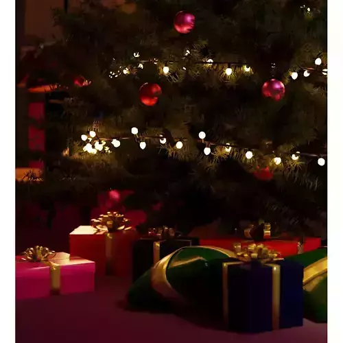 Festive Christmas Tree with Gifts