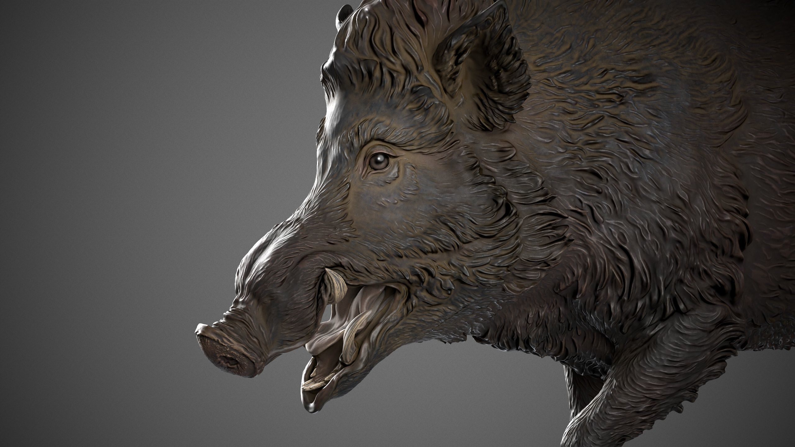 Boar - 3D Sculpting 3D print model_6