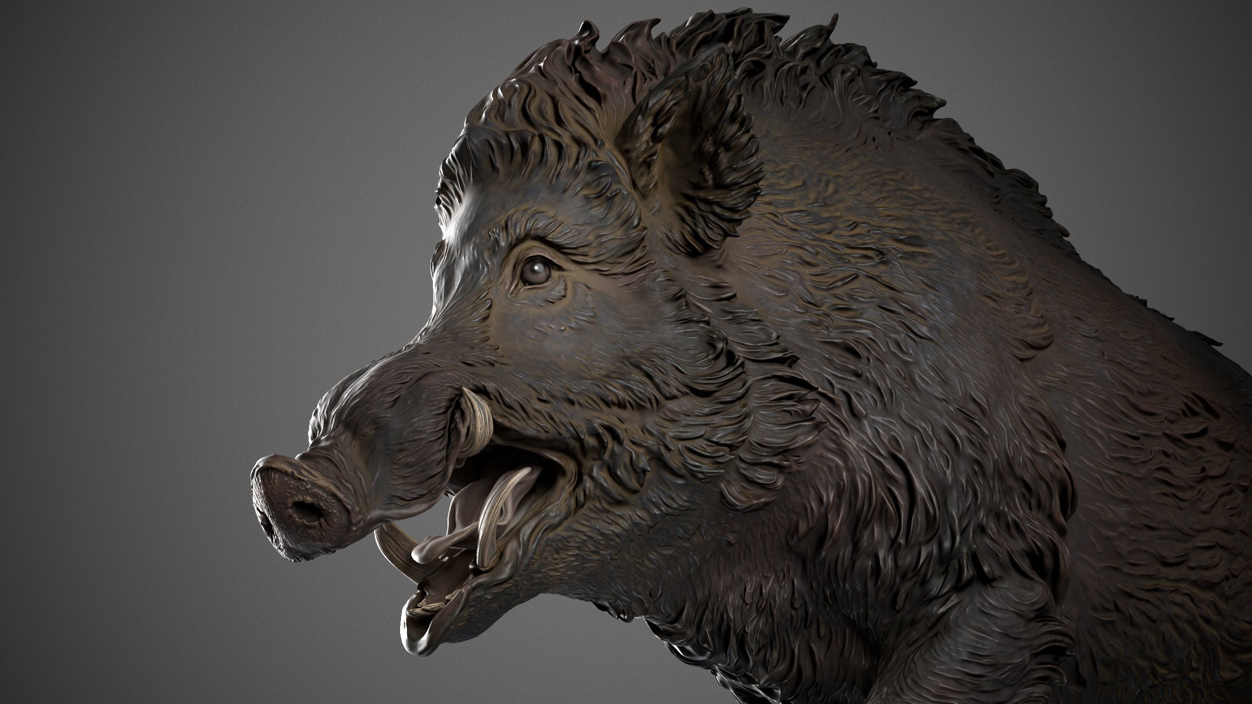Boar - 3D Sculpting 3D print model_7