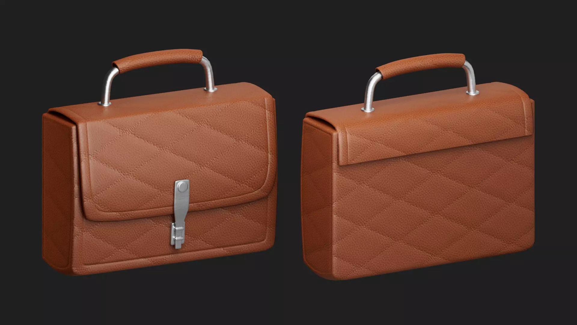 briefcase Low-poly 3D model_0
