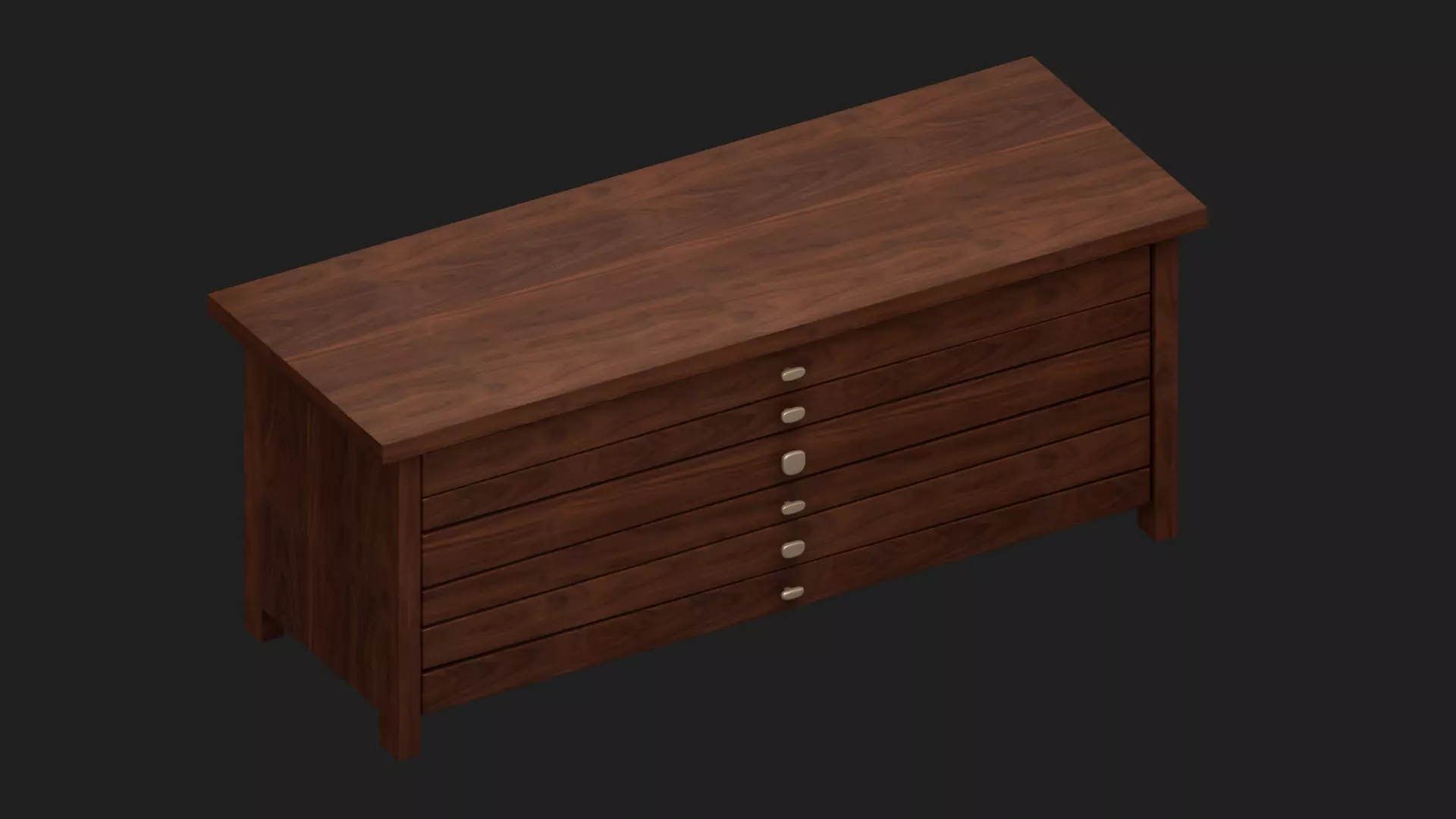 cabinet Low-poly 3D model_0