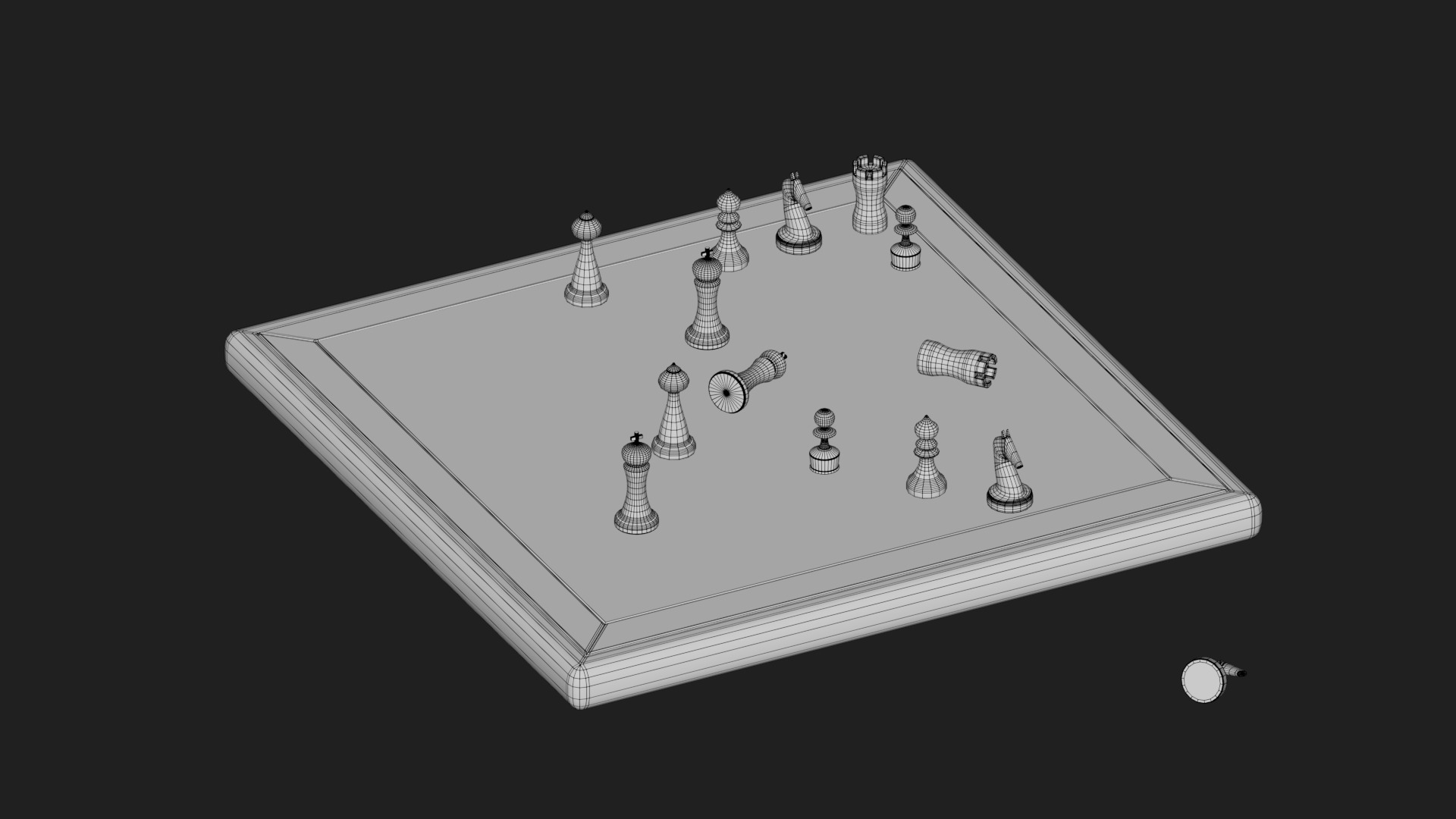 chess Low-poly 3D model_1
