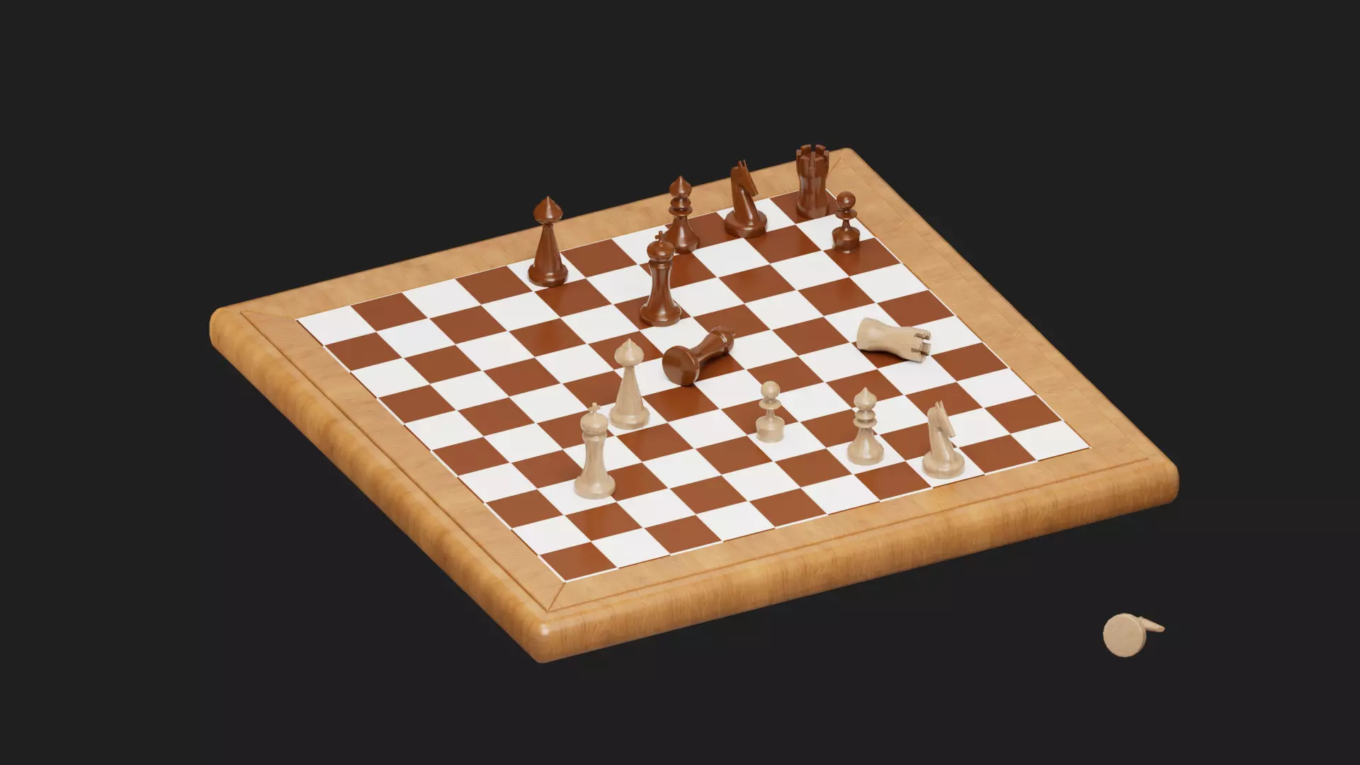 chess Low-poly 3D model_0