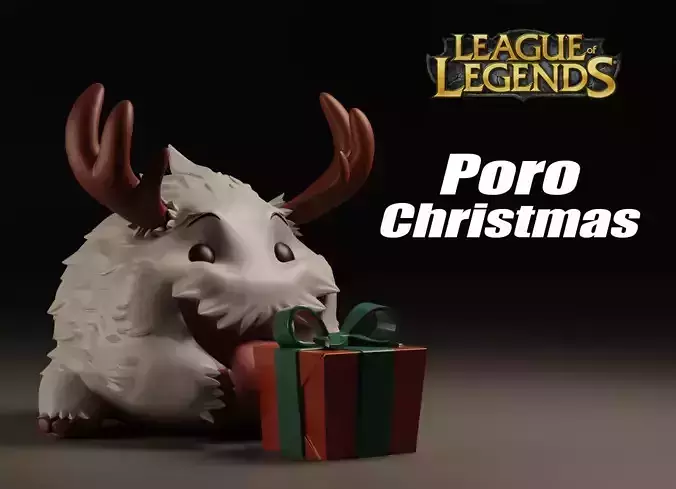Poro Christmas LEAGUE OF LEGENDS 3D print model