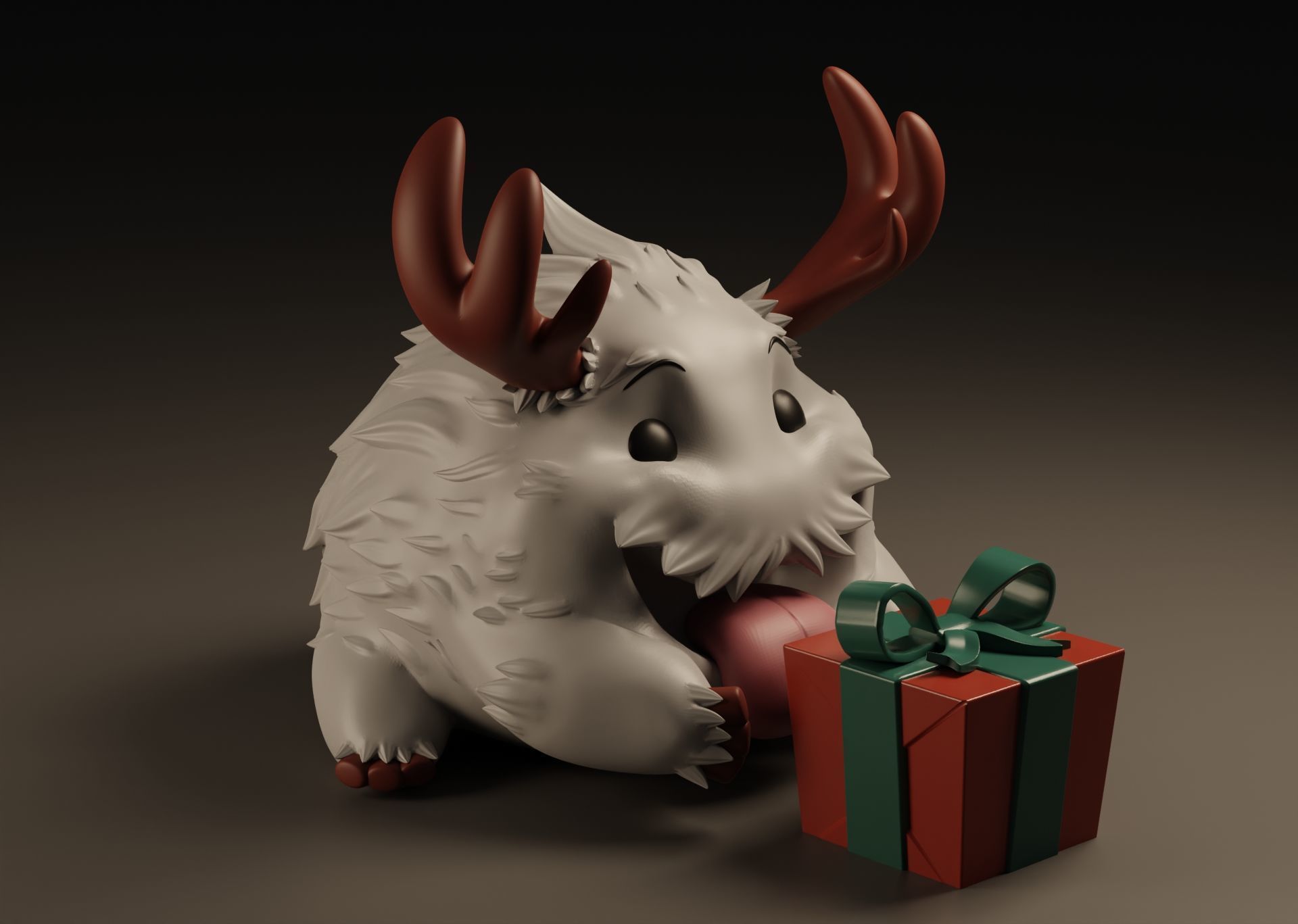 Poro Christmas LEAGUE OF LEGENDS 3D print model_1