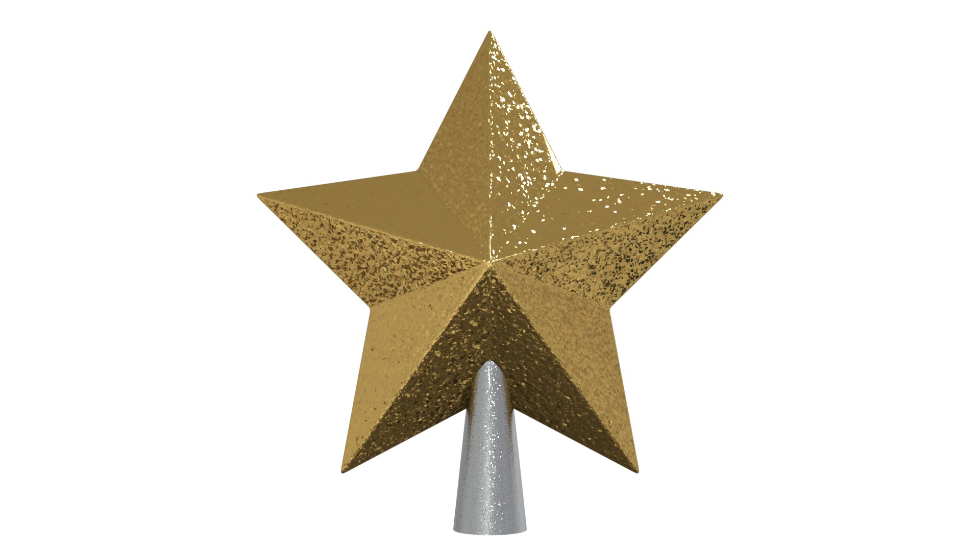 White Christmas Tree Low-poly 3D model_5