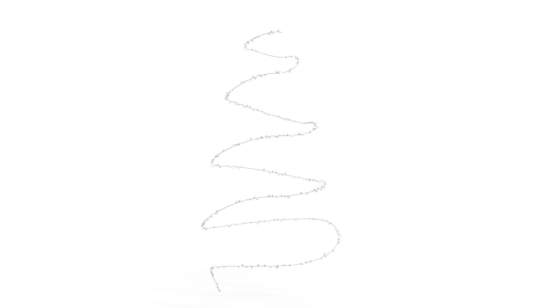 White Christmas Tree Low-poly 3D model_4