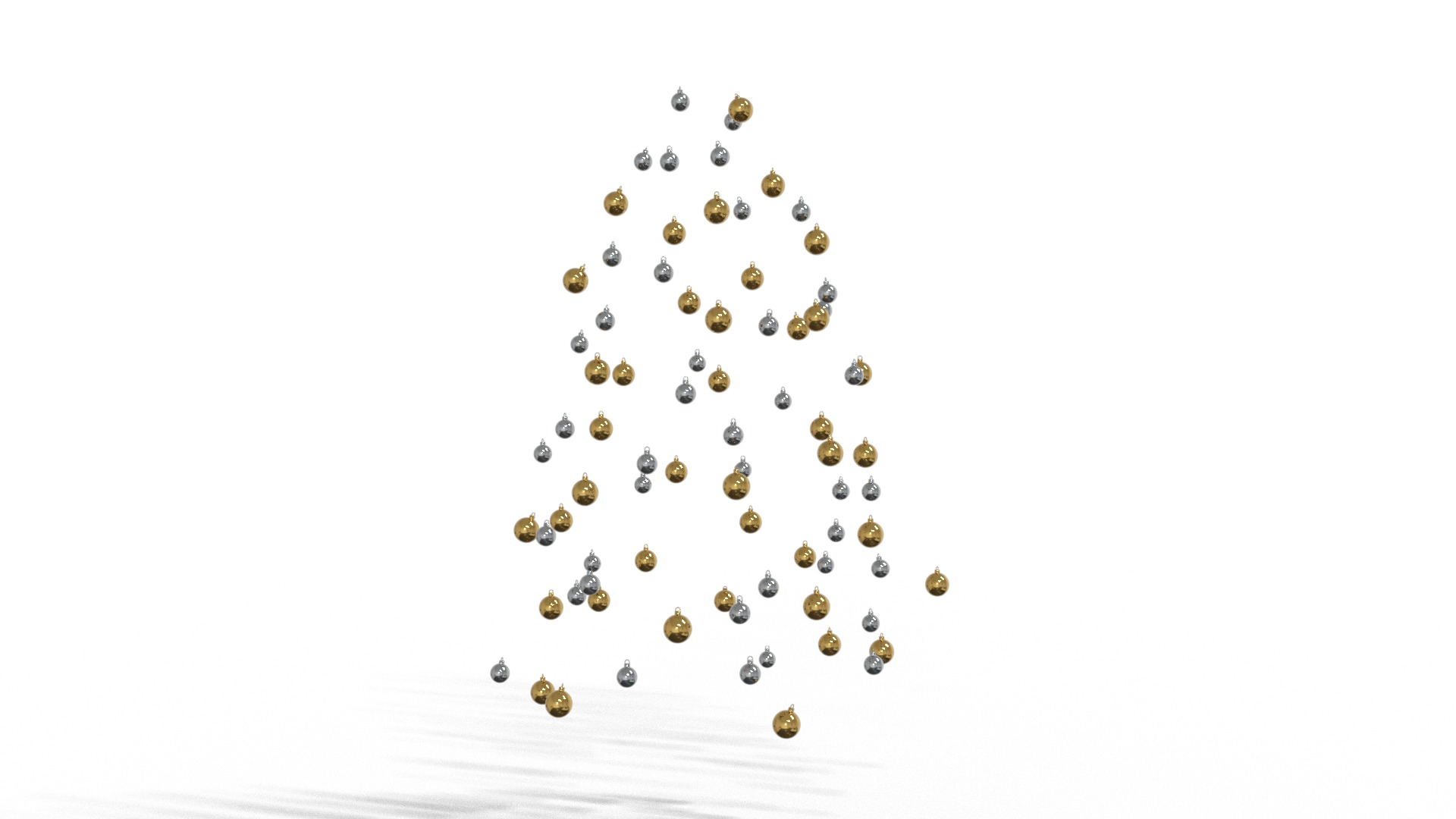 White Christmas Tree Low-poly 3D model_7