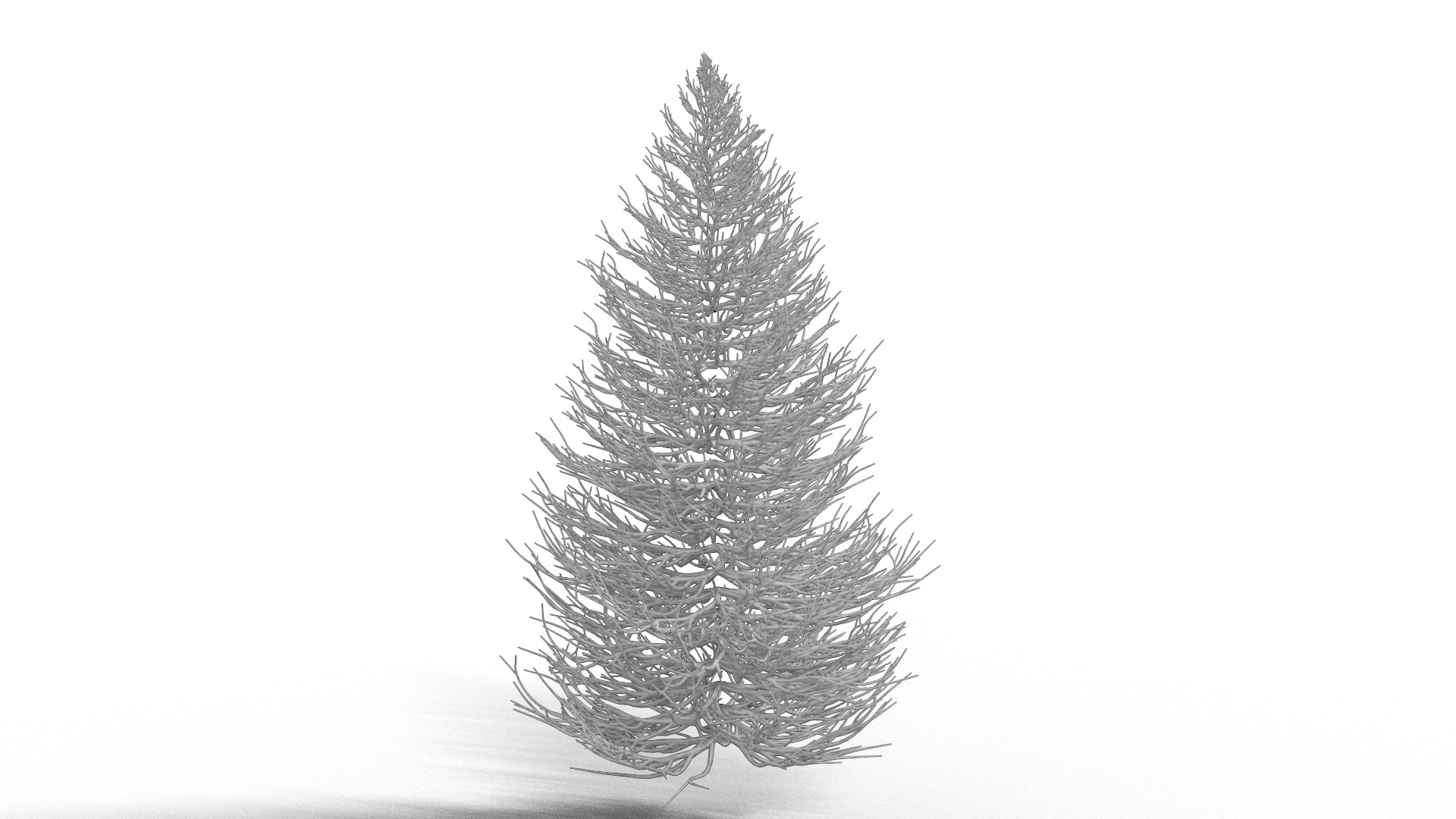 White Christmas Tree Low-poly 3D model_6