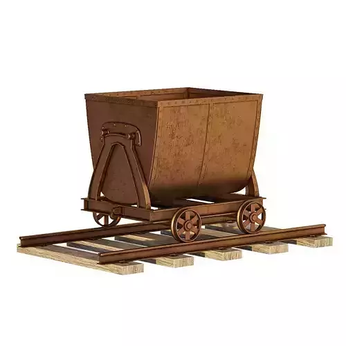 Wagon for the mine 3D model