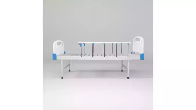 Adjustable functional hospital bed Low-poly 3D model