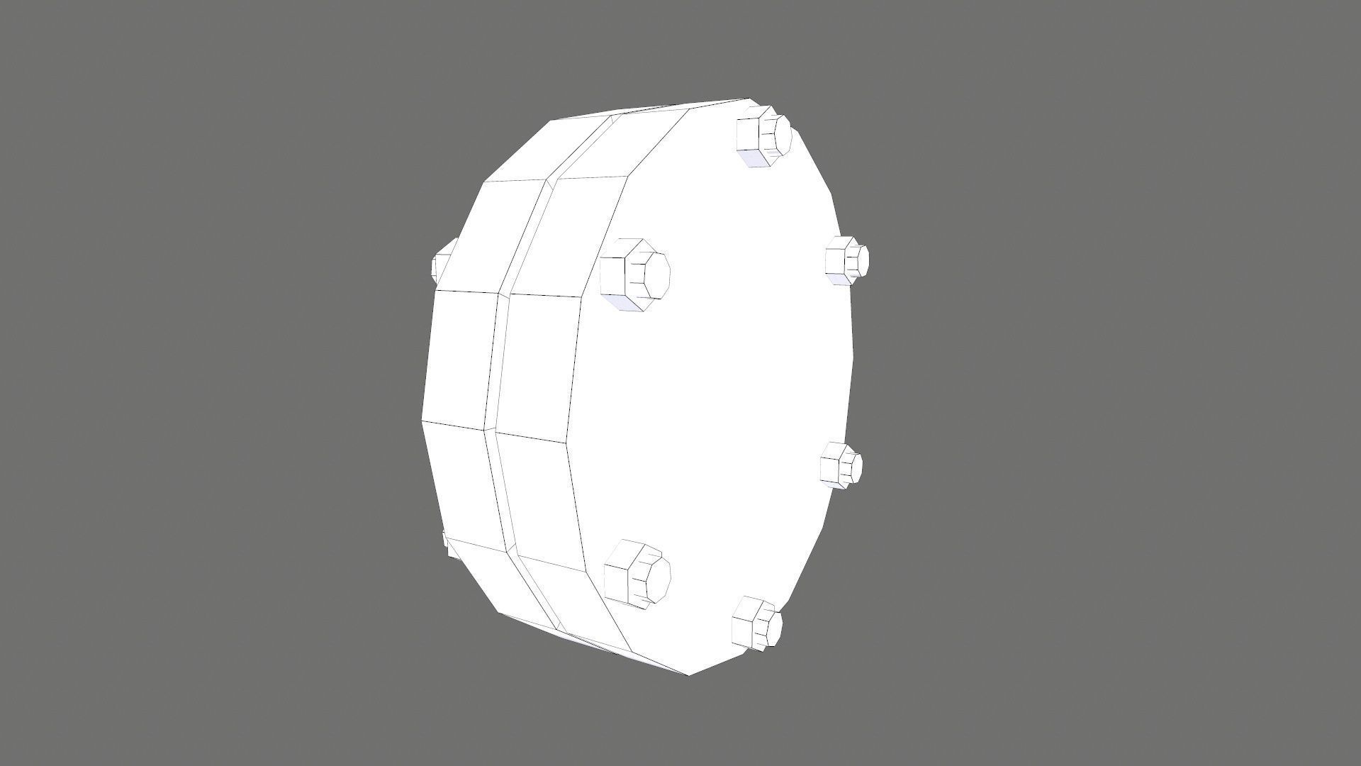 Flange Low-poly 3D model_8