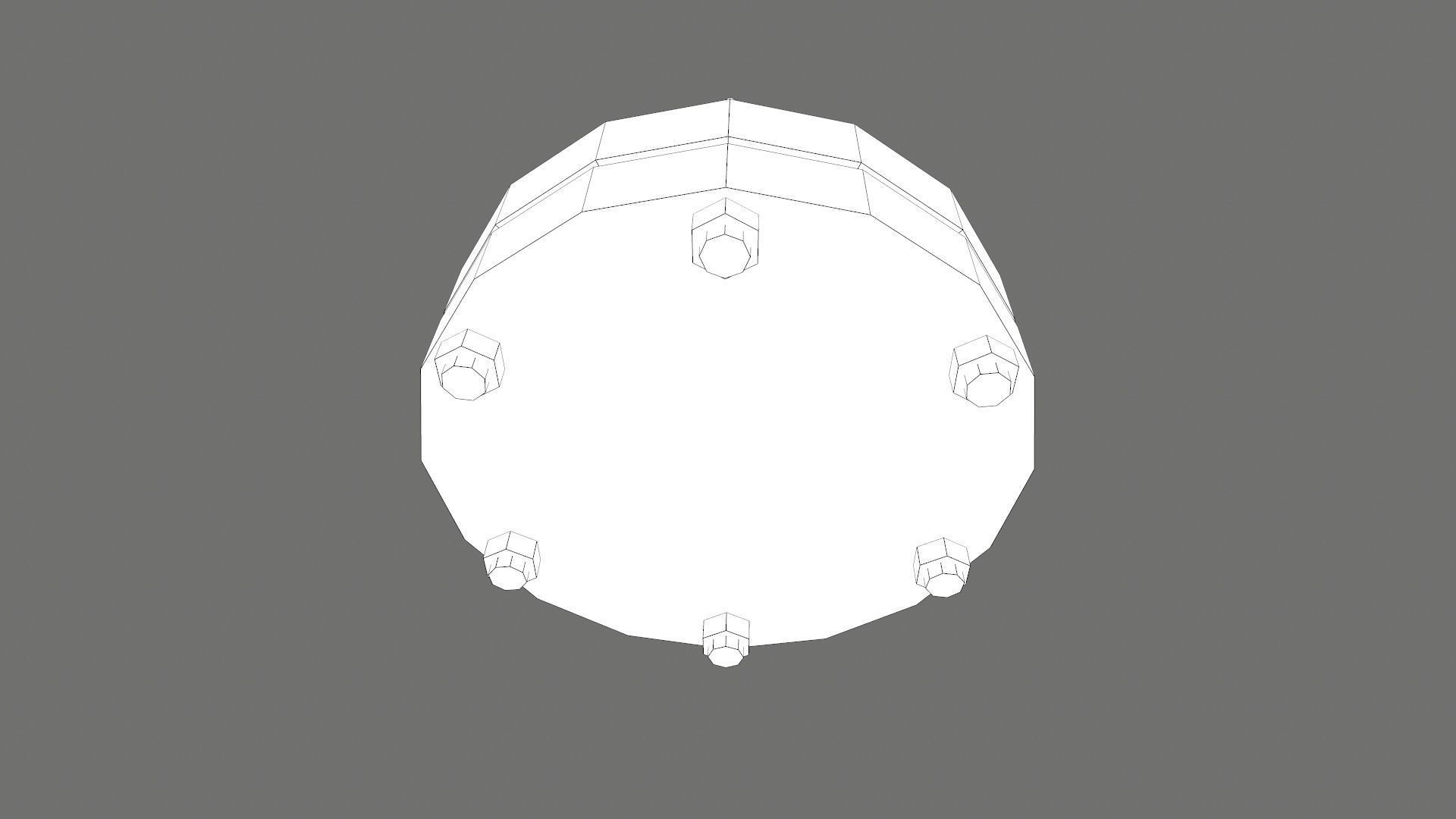Flange Low-poly 3D model_7