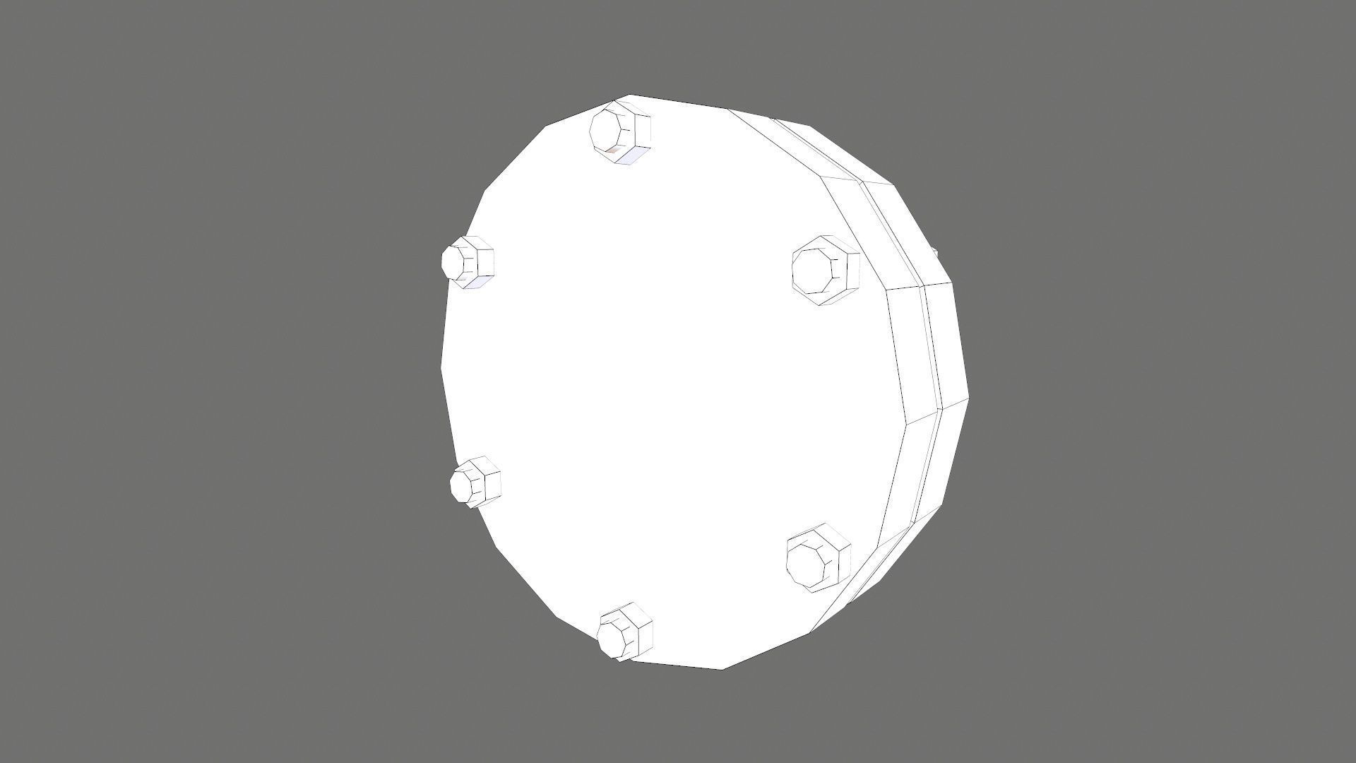 Flange Low-poly 3D model_9