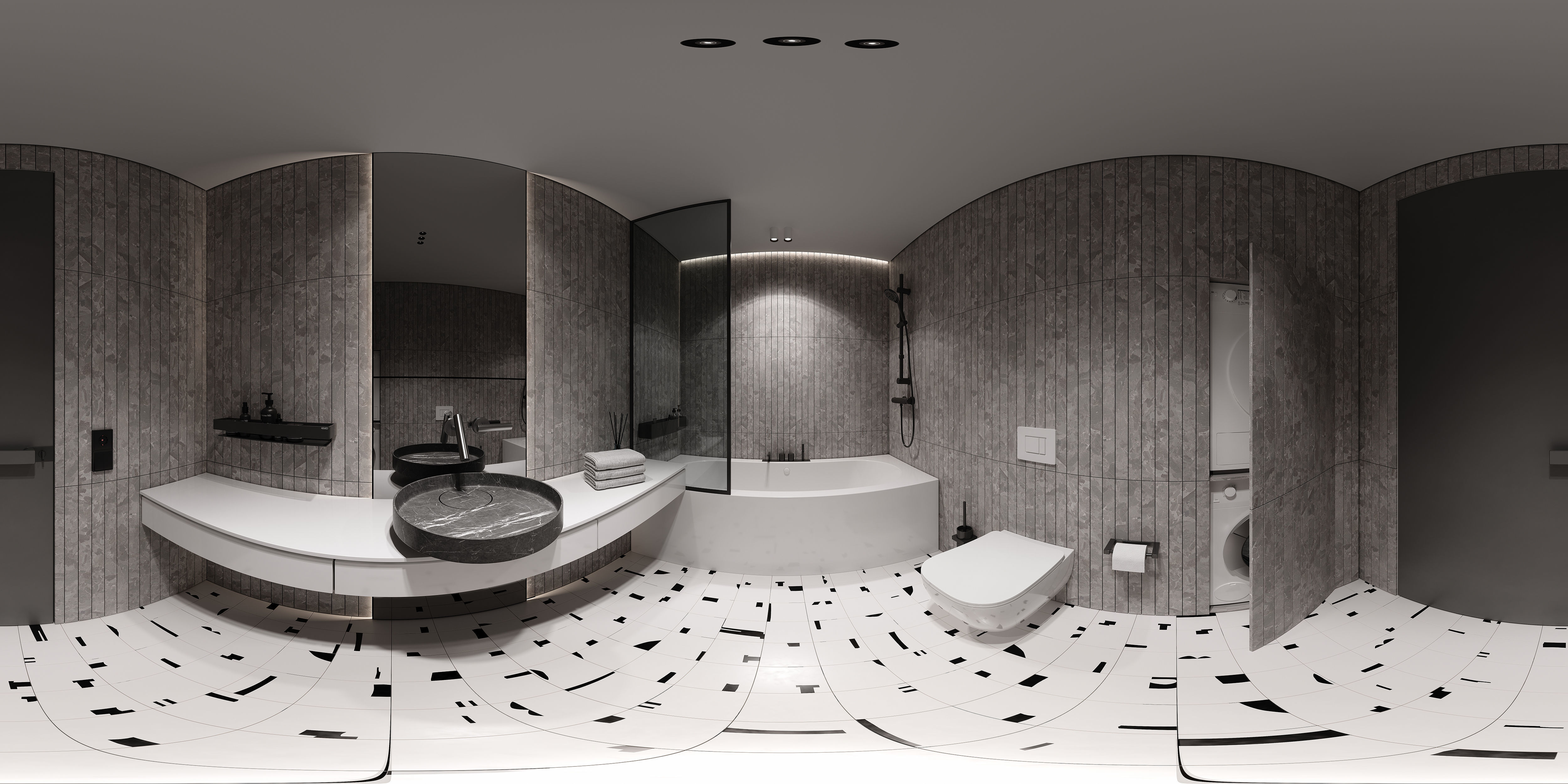 AR-22081 Gray House - Bathroom 3D Scene 3D model_6