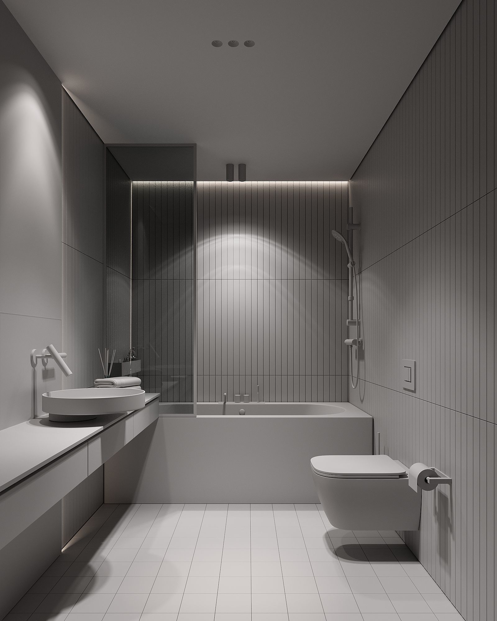 AR-22081 Gray House - Bathroom 3D Scene 3D model_7