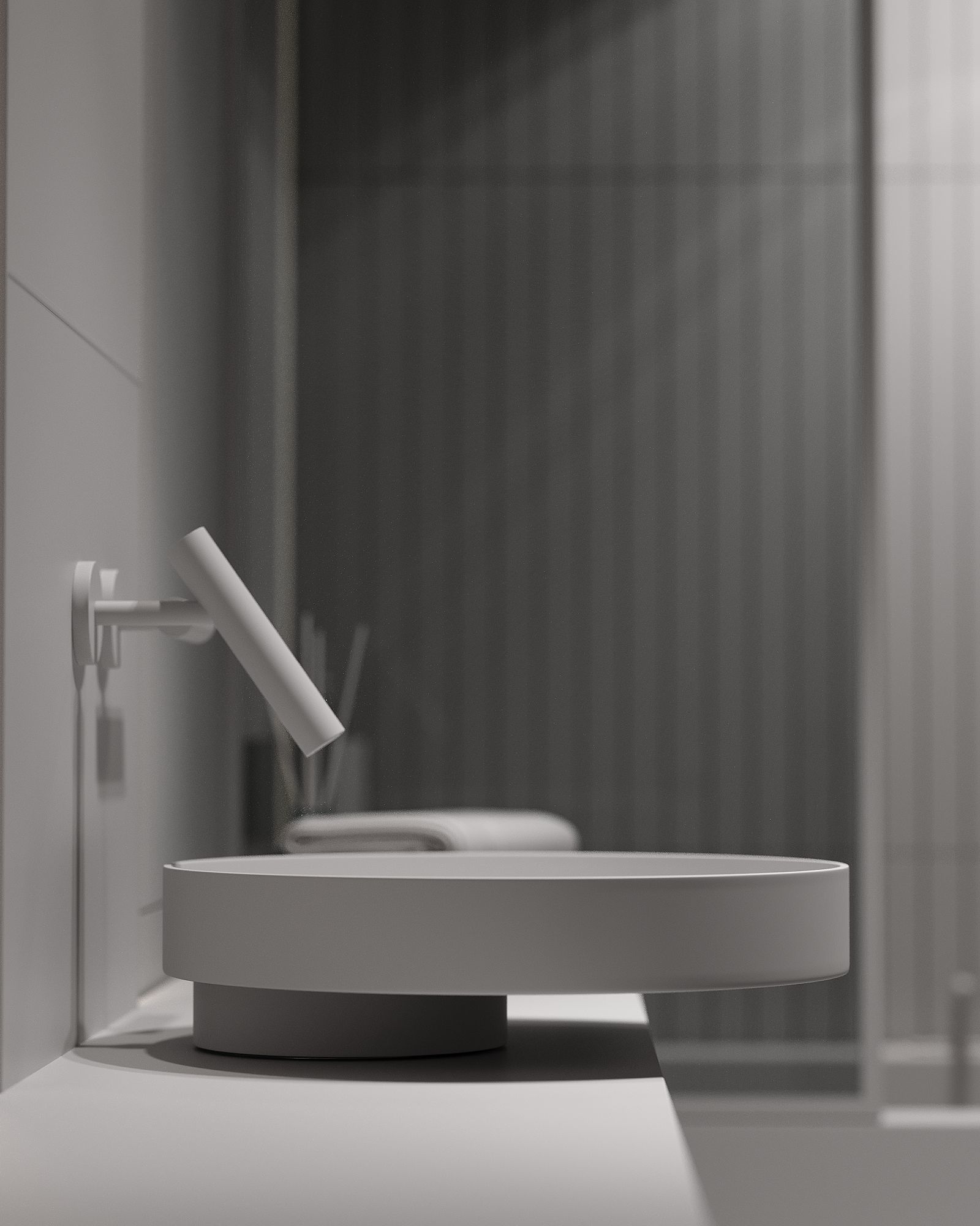 AR-22081 Gray House - Bathroom 3D Scene 3D model_10