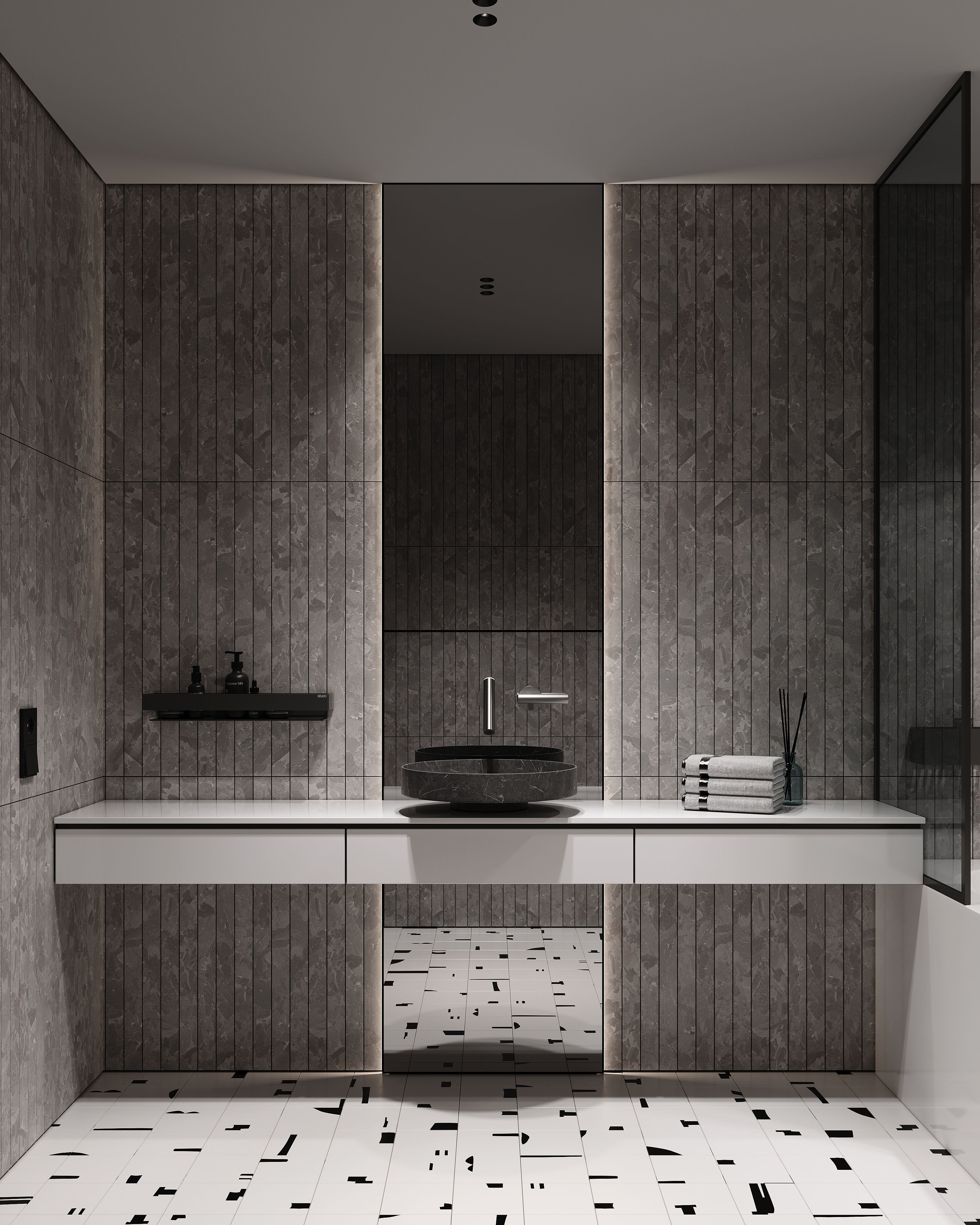 AR-22081 Gray House - Bathroom 3D Scene 3D model_2