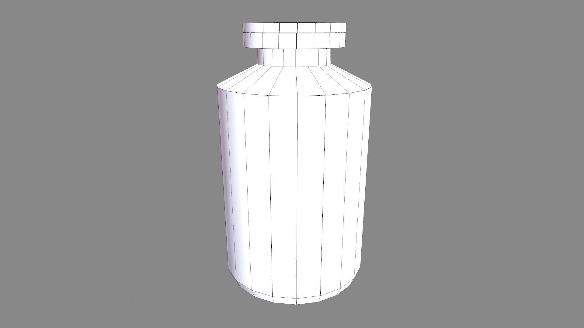 Bottle with Liquid Low-poly 3D model_8