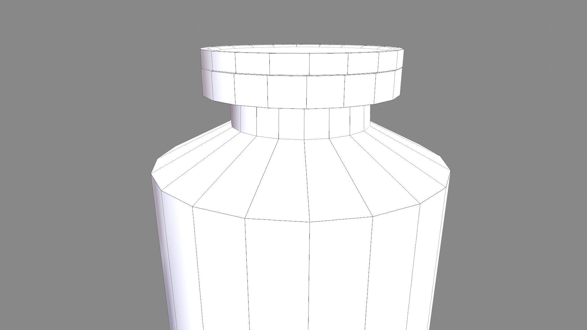 Bottle with Liquid Low-poly 3D model_7