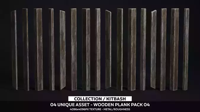 Wooden Plank Pack Vol 04 Low-poly 3D model Wooden Plank Pack Vol 04 Low-poly 3D model