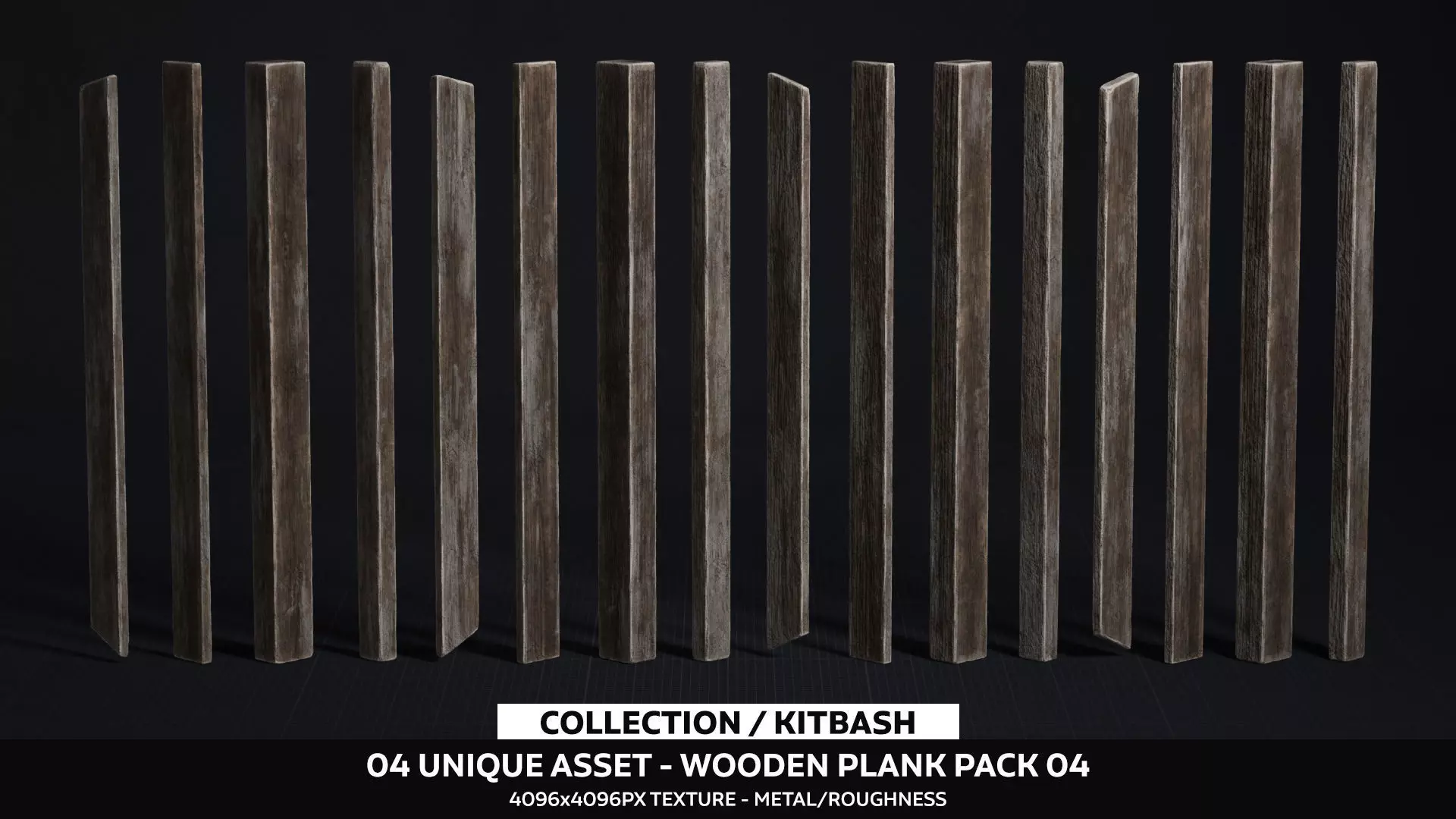 Wooden Plank Pack Vol 04 Low-poly 3D model_0